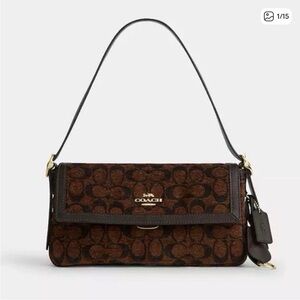 Coach Signature Brown Shoulder Bag